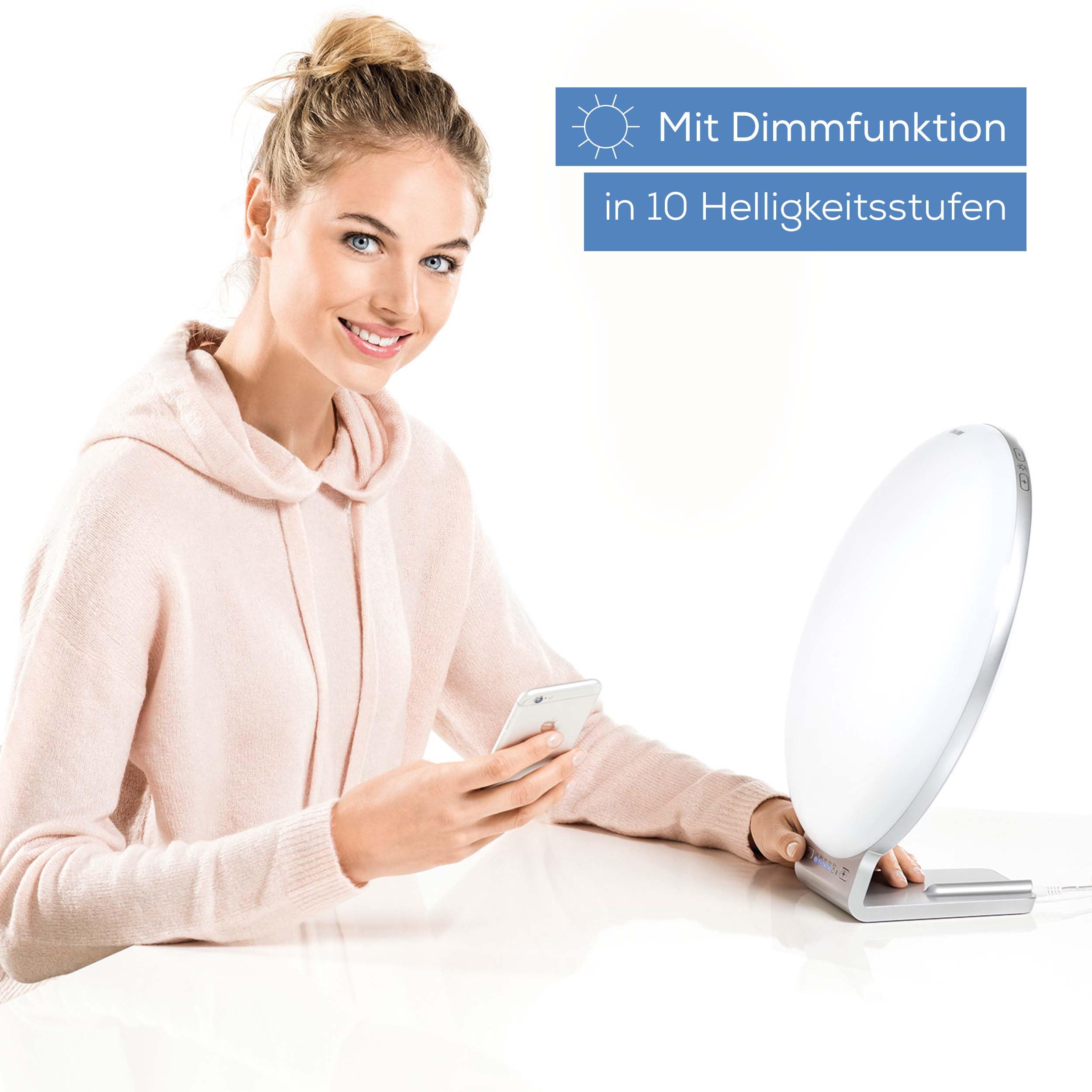 Beurer TL 100 2-in-1 LED Tageslichtlampe Stimmungslicht Farbwechselfunktion App Steuerung Weiß