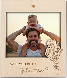 Joli Coon Godfather proposal picture frame - Will you be my godfather - Magnetic Photo Frame for picture