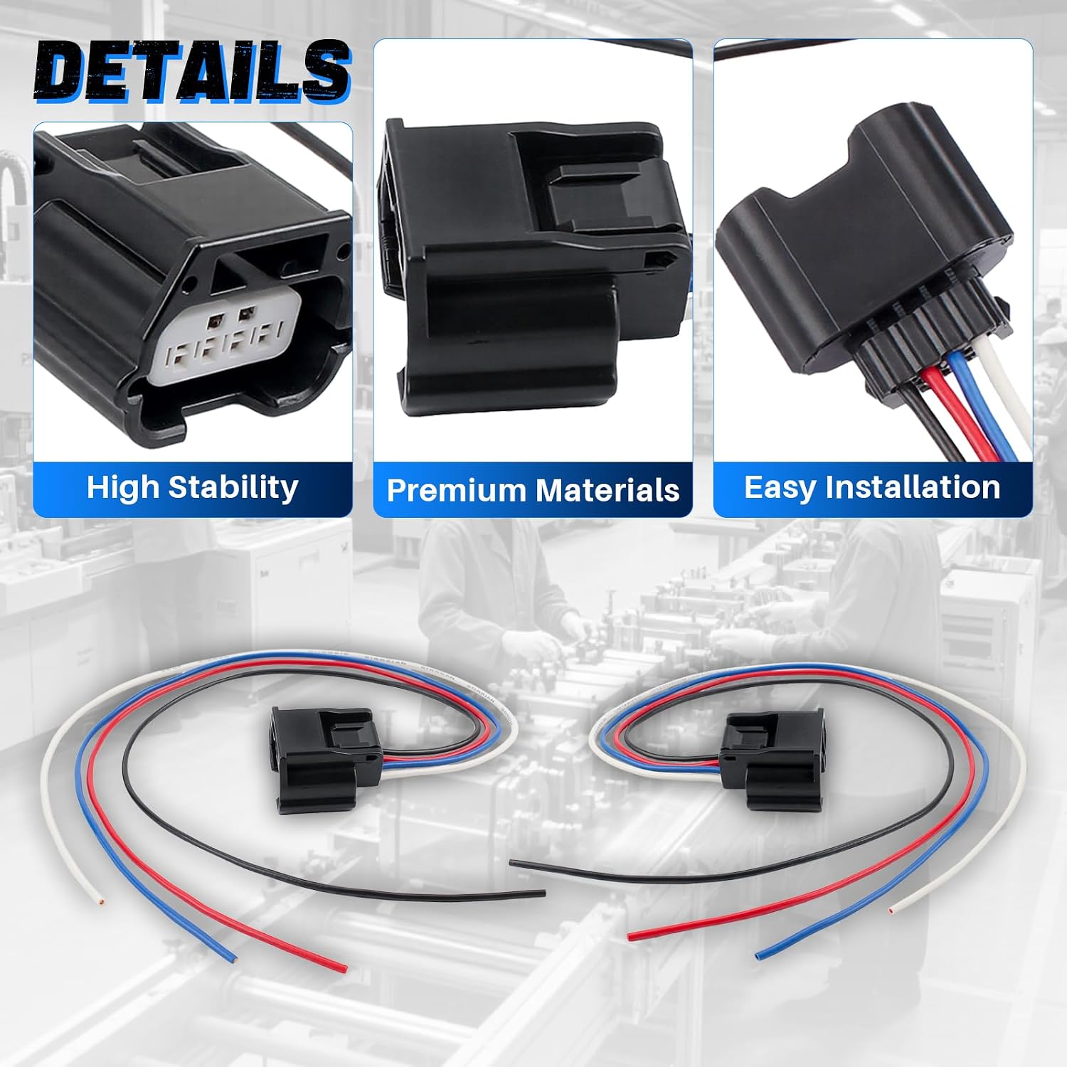 AUTOKAY Radiator Shutter Connector Harness Pigtail for Nissan Murano Altima 2015-2020 62330-9HS0A Active Radiator Shudder Connector