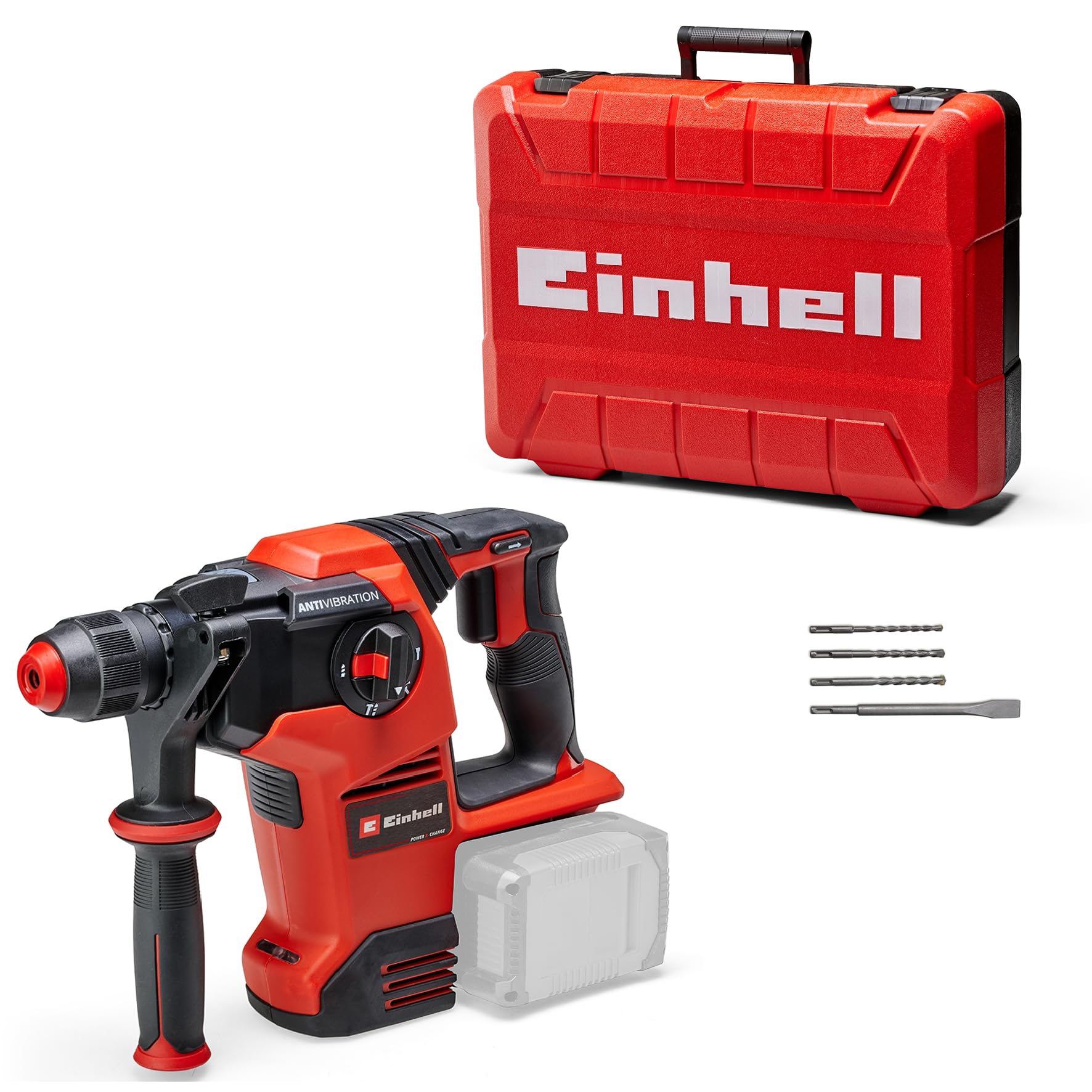Einhell Professional Akülü Kırıcı Delici TP-HD 36/30 Li BL +4 – Solo Power X-Change (18 V, kömürsüz, 3.5 J, SDS-plus, pnömatik darbe mekanizması, D-tutma kolu, çanta,)