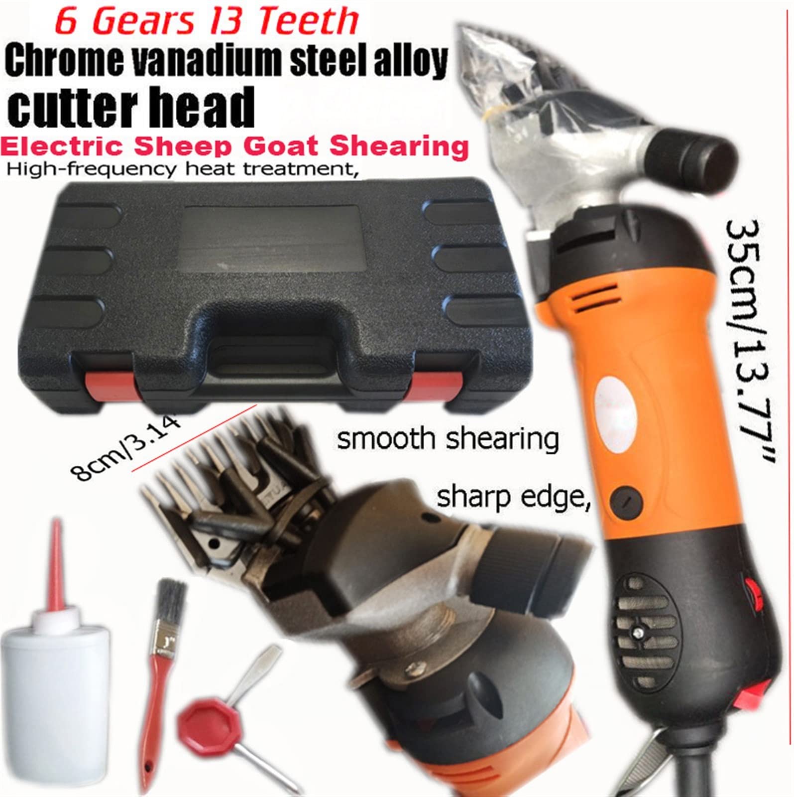 Tondeuses à moutons, 1200W 6 vitesses électrique mouton cisaillement coupe chèvre laine rasage réglage pousser tondeuse outil puissant ciseaux Machine pour les animaux à poil épais