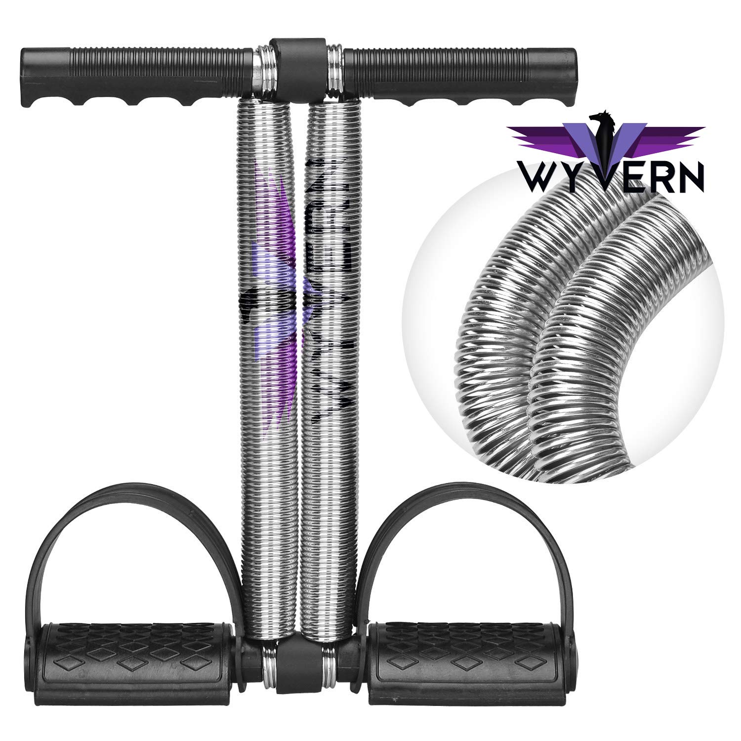 Wyvern Back Brace Posture Corrector Best Fully Adjustable (Free Size) and Sit Up Pull Spring Foot Pedal Abdomen Leg Exerciser Tummy Trimmer for Men and Women (Tummy Trimmer) (B07VB448CB) Amazon Price History, Amazon Price Tracker