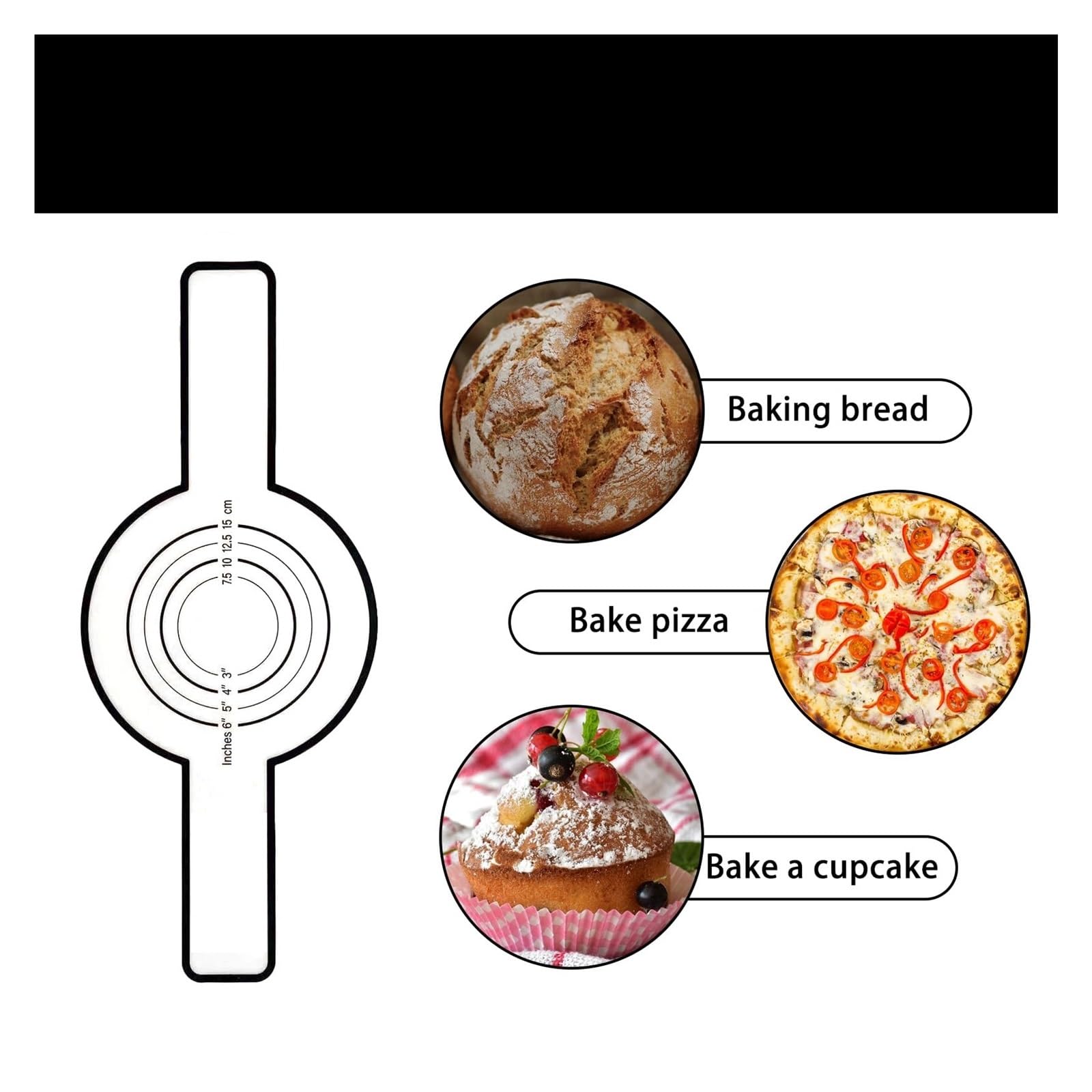 Wiederverwendbare Silikon-Brotschlinge mit langen Griffen, Antihaft-Backmatte(Mixed 2PCS Set)