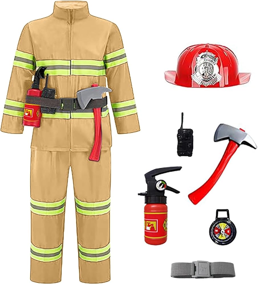 Uniforme De Jour Pour Enfants Pompier Camion De Police Pompier Voiture Enfants Pompier Cosplay Nouveau-né Garçon Costume Halloween Jouets