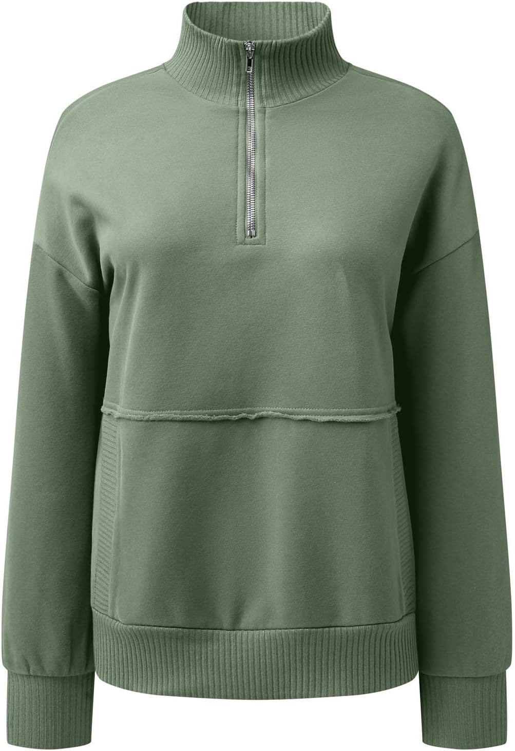 SHEWIN Womens Sweatshirt Casual Long Sleeve Half Zip Pullover Lightweight Sweatshirts Tops Fall Fashion Outfits 2025 - Image 6