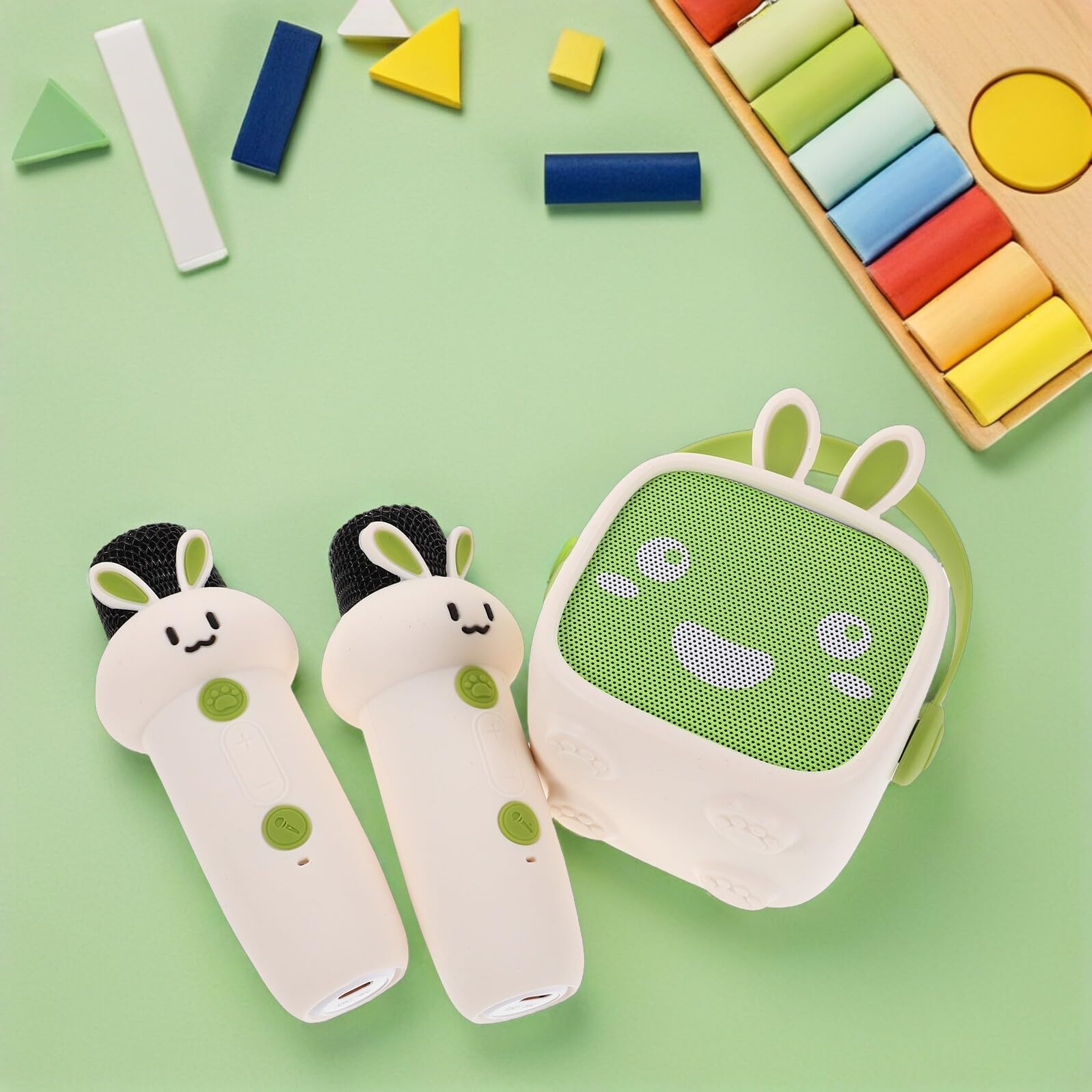 Altavoz Inalámbrico Portátil Mini Karaoke con Micrófono para Fiestas Infantiles y Contar Cuentos para Dormir Reproductor de Música Compacto
