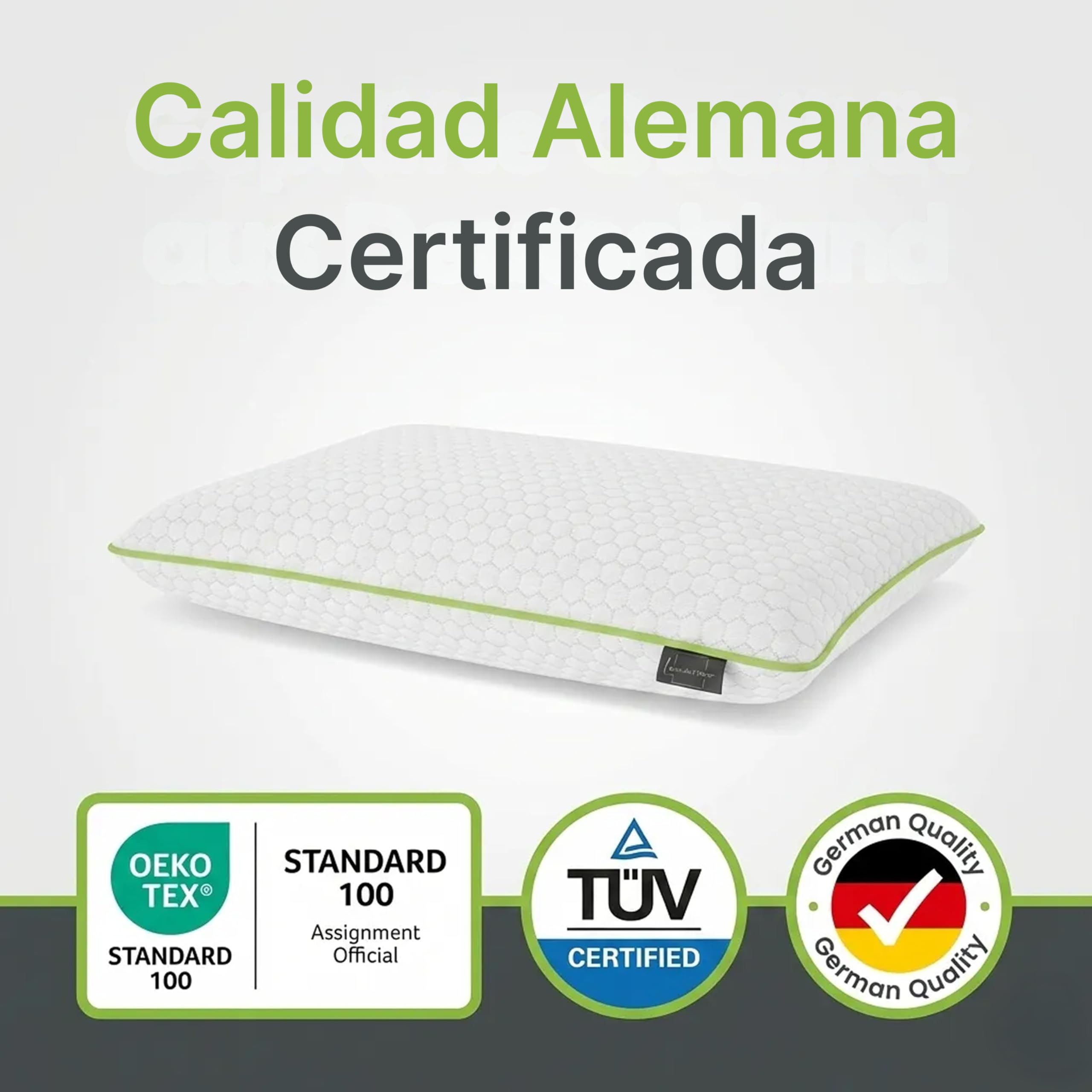 Limarmo Almohada Ergonómica De Espuma Viscoelástica Y Gel, 4 Alturas Ajustables, para Dormir De Lado Y Boca Arriba (71 x 42 x 13 cm)