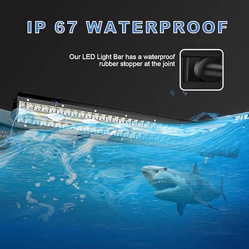 Miniatura 4 de T-Former Barra de luz LED de 20 pulgadas, triple fila de 420 W, luz combinada de punto de inundación, luces todoterreno, 2 unidades, 4 pulgadas, 60