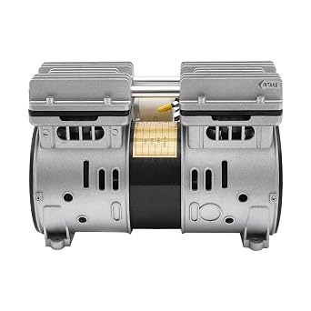Oil-Free Vacuum Pump, 370W 3.5CFM 680mmHg Industrial Oilless Diaphragm Mute Vacuum Pump with Silencer Aluminum Alloy Pure Copper Motor for Lab Chemistry Food Processing or Packaging 100L/ min