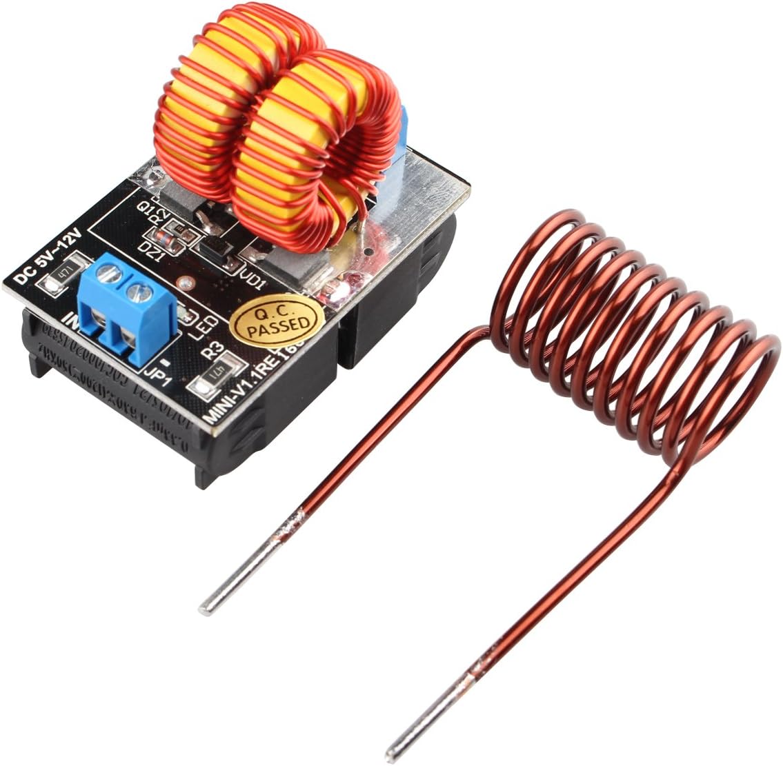 5~12V ZVS Low Voltage Induction Heating Power Supply Tesla Driver Board Module With Coil