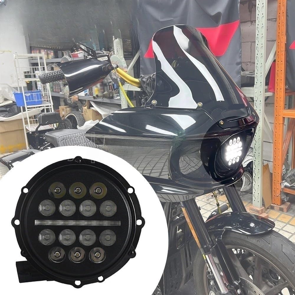 Moto Faro Anteriore Faro anteriore per motociclo rotondo a LED per Softail Low Rider ST FXLRST 117 per EI Diablo FXRST