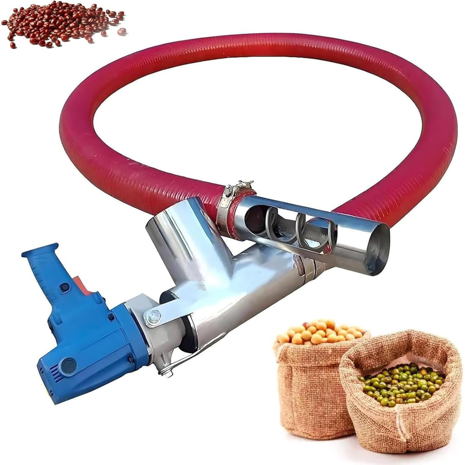 Convoyeur à vis pour ciment grain engrais gravier avec moteur portable 1500W