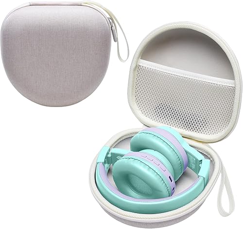 Vista 11 de Funda de auriculares para niños compatible con iClever BTH12 / HS19 / BTH26 / JoySpark-T5 / Candy Bila BH03 / EarFun/IMYB/MIDOLA MD-B01 / noot Azul