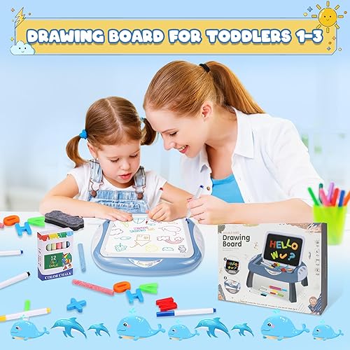 Miniatura 7 de Juguetes para niños de 1 a 2 años, juguetes para niños pequeños con letras y números magnéticos, juguetes educativos y de aprendizaje para niños de