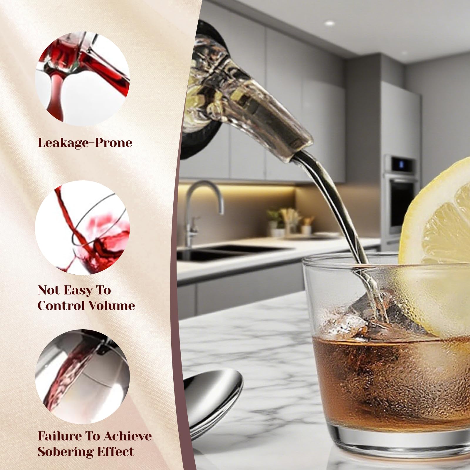 12 Becs Verseurs Doseurs Pour Bouteilles - 2cl, 3cl, 4cl, 6cl - Parfait Pour Cocktails, Shots Et Bar à La Maison - 3