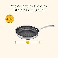 Vista 8 de Cuisinart FusionPlus Nonstick Stainless Steel Cookware, 8-inch Skillet with PFAS-Free PURELYSEAR Ceramic Technology, Scratch Proof, Cool Grip