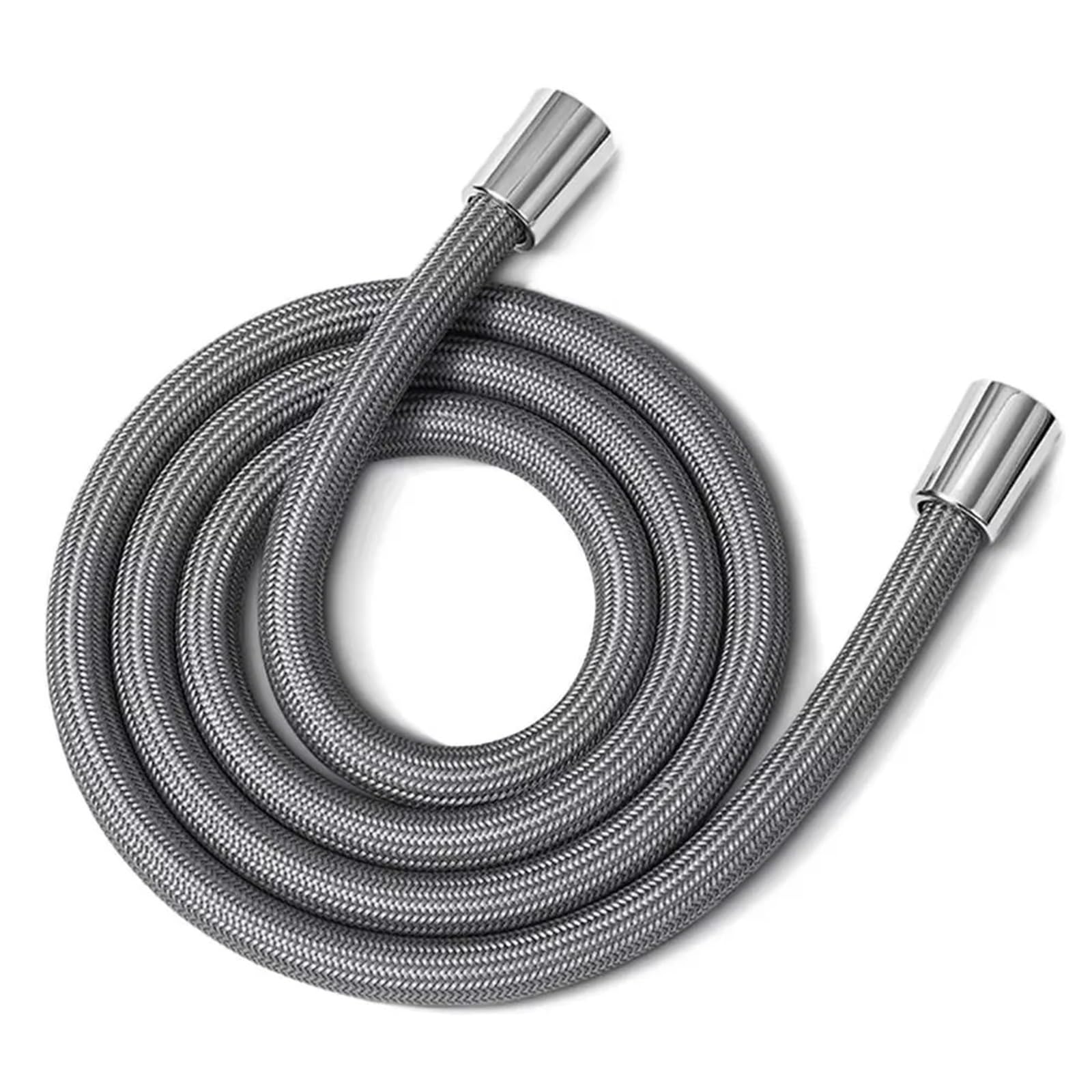 Fbanulpex Grey Universal Chrome Shower Pipe, Shower Hose Pvc Multicolor 1.5-2M G1/2 Universal(,1.5M)