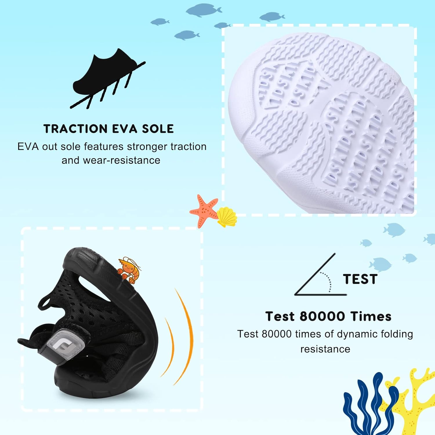 JOINFREE Toddler Boys Girls Water Shoes Breathable Qucik Dry Sport Beach Sandals Lightweight Barefoot Flexible - Image 5