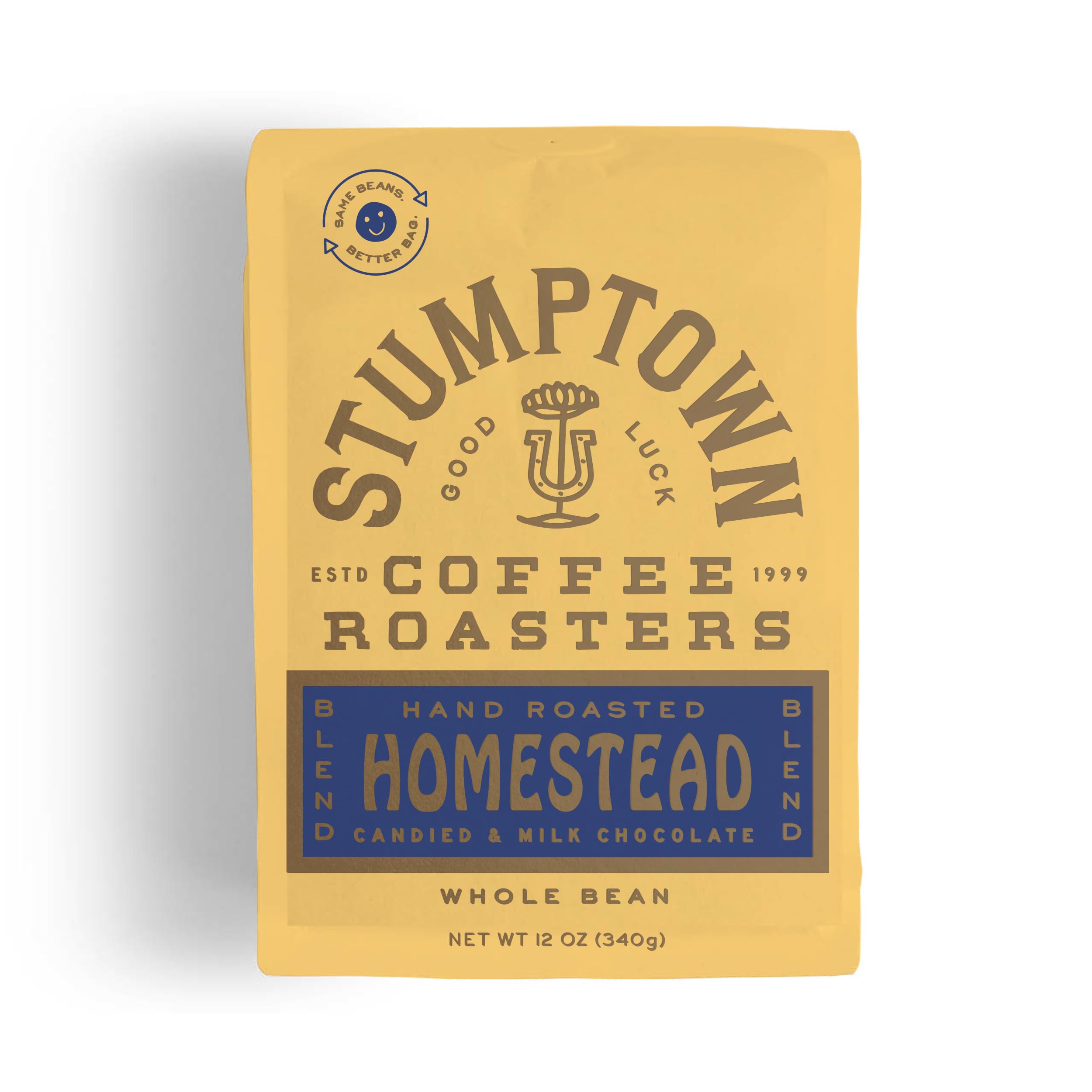 Stumptown Coffee Roasters Whole Bean Coffee, Homestead Blend, 12 Ounce. Direct Trade Medium Roast, Milk Chocolate, Cherry and Orange notes, Perfect for Drip, Espresso or French Press Brewing