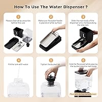 Vista 6 de Automatic Dog Water Dispenser 11L with Stainless Steel Bowl, Gravity Extra Large Capacity Water Bowl for Large-Sized Dogs, 3 Gallon Pet Waterer 100%
