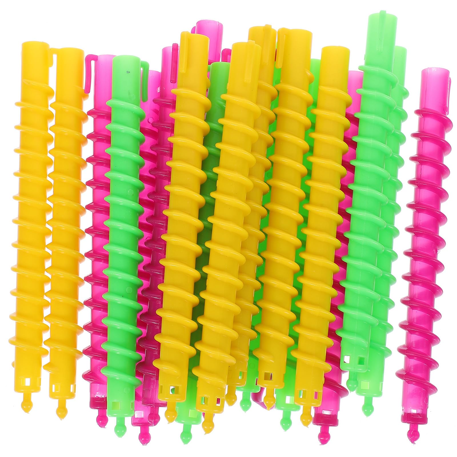 100 Varillas Rizadoras Color Aleatorio Material Abs Forma Rizos Definidos para Cabello Largo en Espiral Ideales para Uso en Salón y Peinados Variados