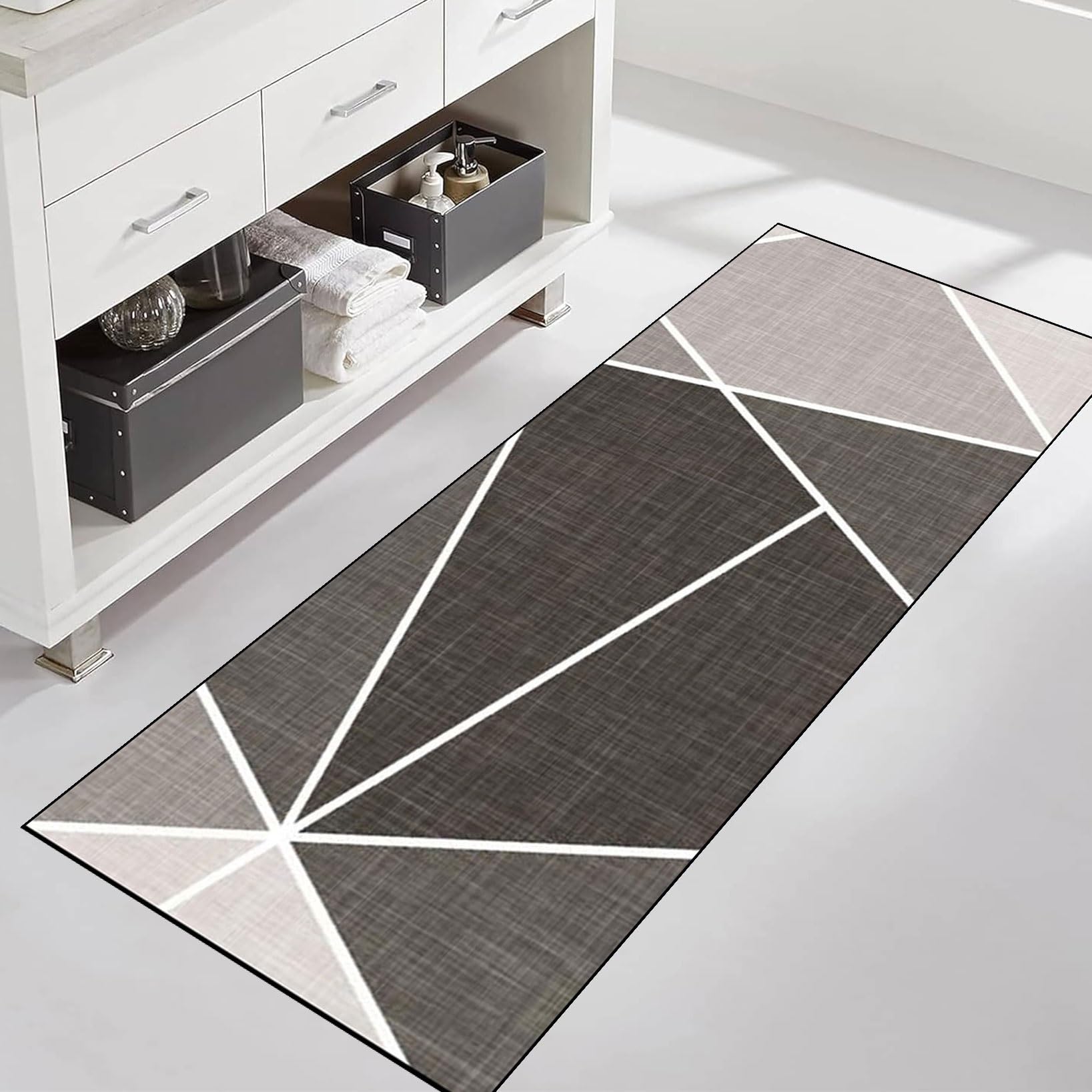 Alfombra de comedor abstracta con textura de microfibra fina para salas de estar
