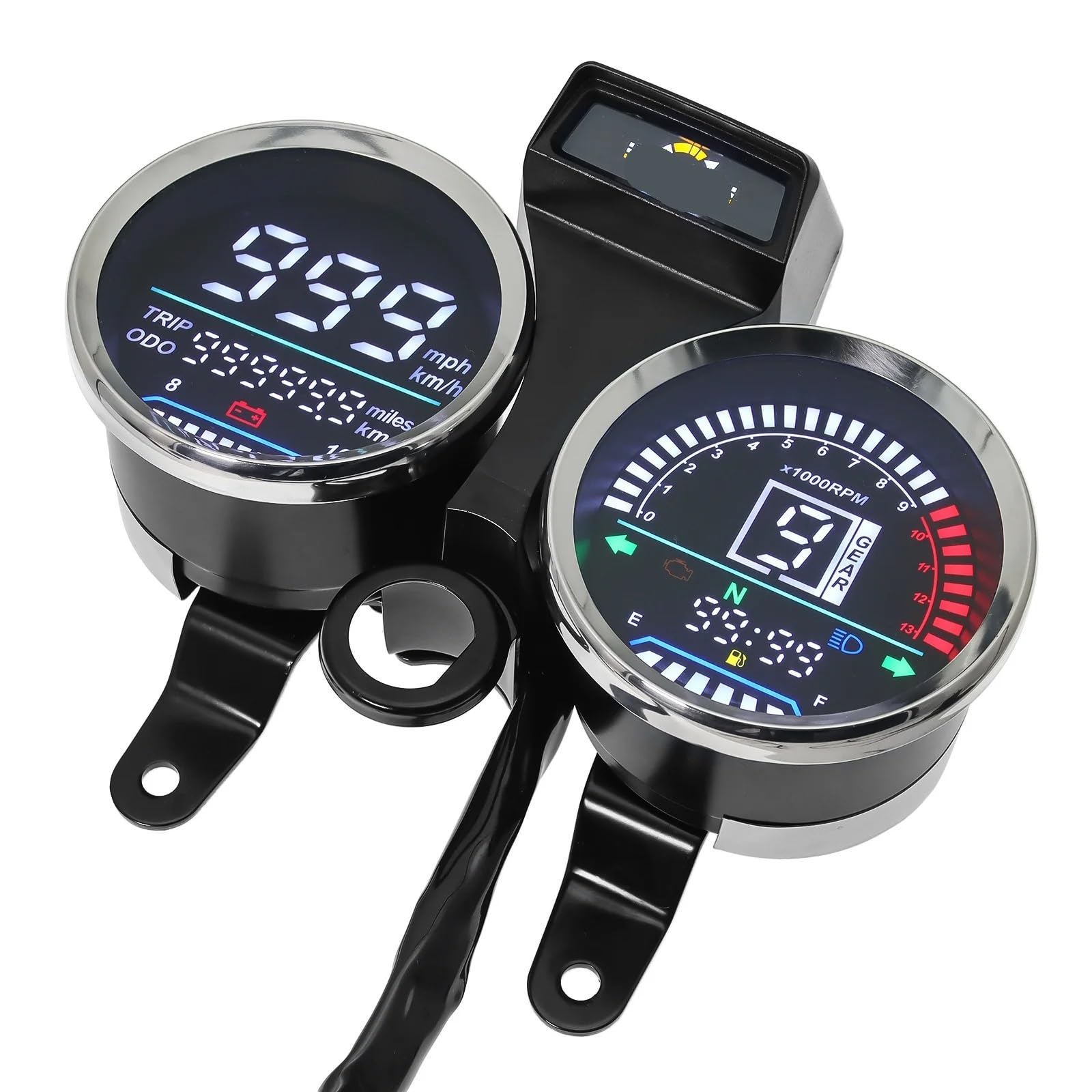 Compteur vitesse moto Panneau numérique de moto pour GN 125, tableau bord, compteur kilométrique, accessoires 8-16 V