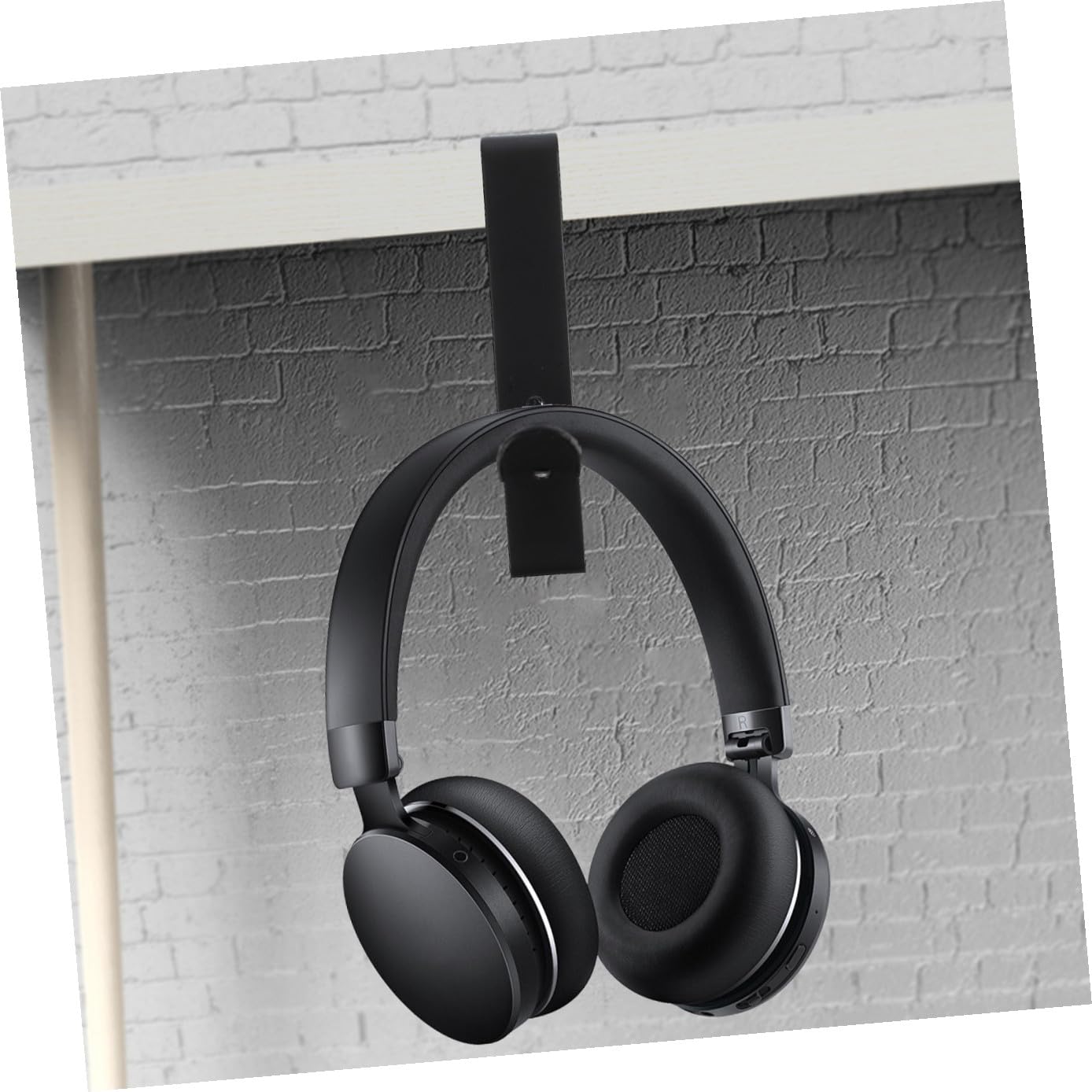 UKCOCO 3piezas Soporte para Auriculares De Hierro Organizador De Auriculares De Pared De Escritorio Diseño Montado Pared para Hogar y Oficina Negro