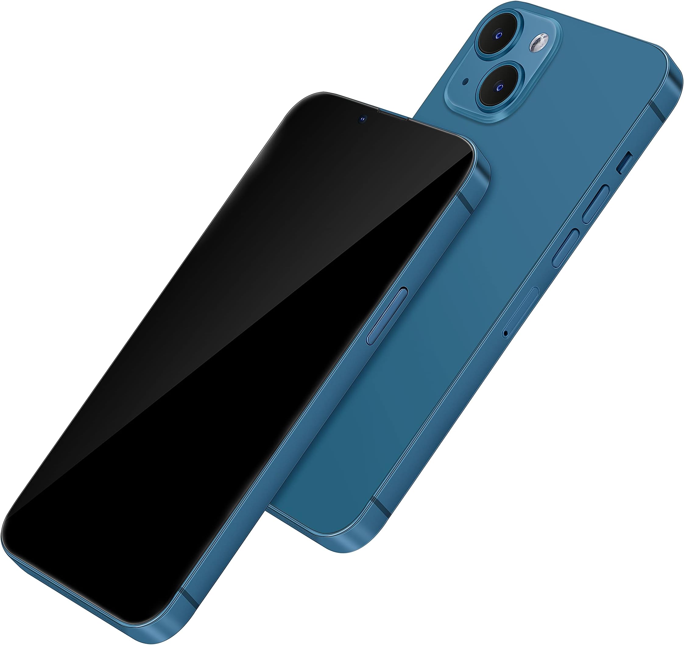 [Metallic] Dummy Phone Display Model Compatible with Apple iPhone 13 Pro Max 13 Mini Non-Working Upgraded Metal Frame (13 Blue blackscreen)