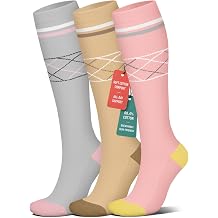 4 Pairs Compression Socks for Women Circulation-Best Support for Nurses,Running,Athletic,Travel