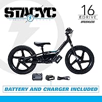 Vista 6 de STACYC Bicicleta de equilibrio eléctrica sin escobillas 16eDRIVE para niños de 5 a 7 años de edad