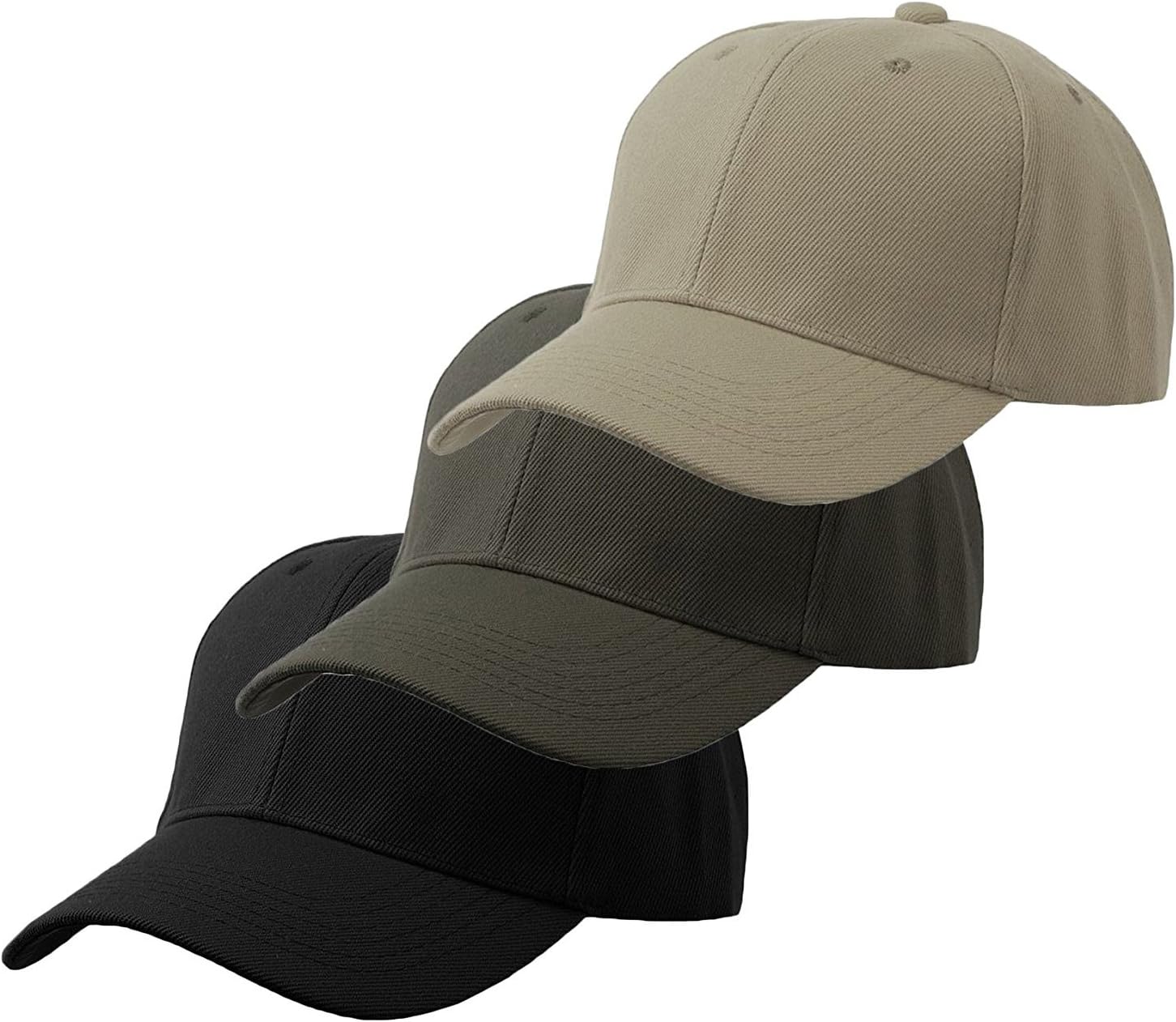 Men's Plain Baseball Cap Adjustable Curved Visor Hat