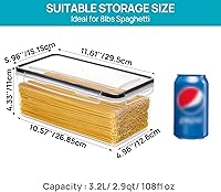 Vista 2 de Vtopmart Contenedores herméticos para almacenamiento de alimentos con tapas, juego de 4 recipientes de plástico de 3.2 L, recipientes de plástico