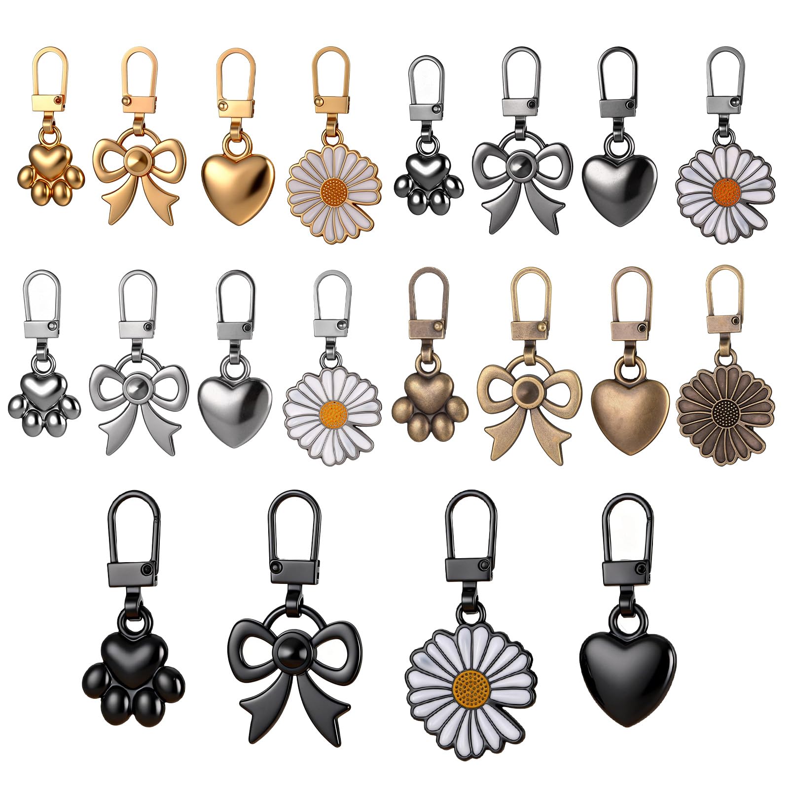 Amazon.com: Qianyu 20 Pcs Zipper Pull Charms Multicolor Decorative