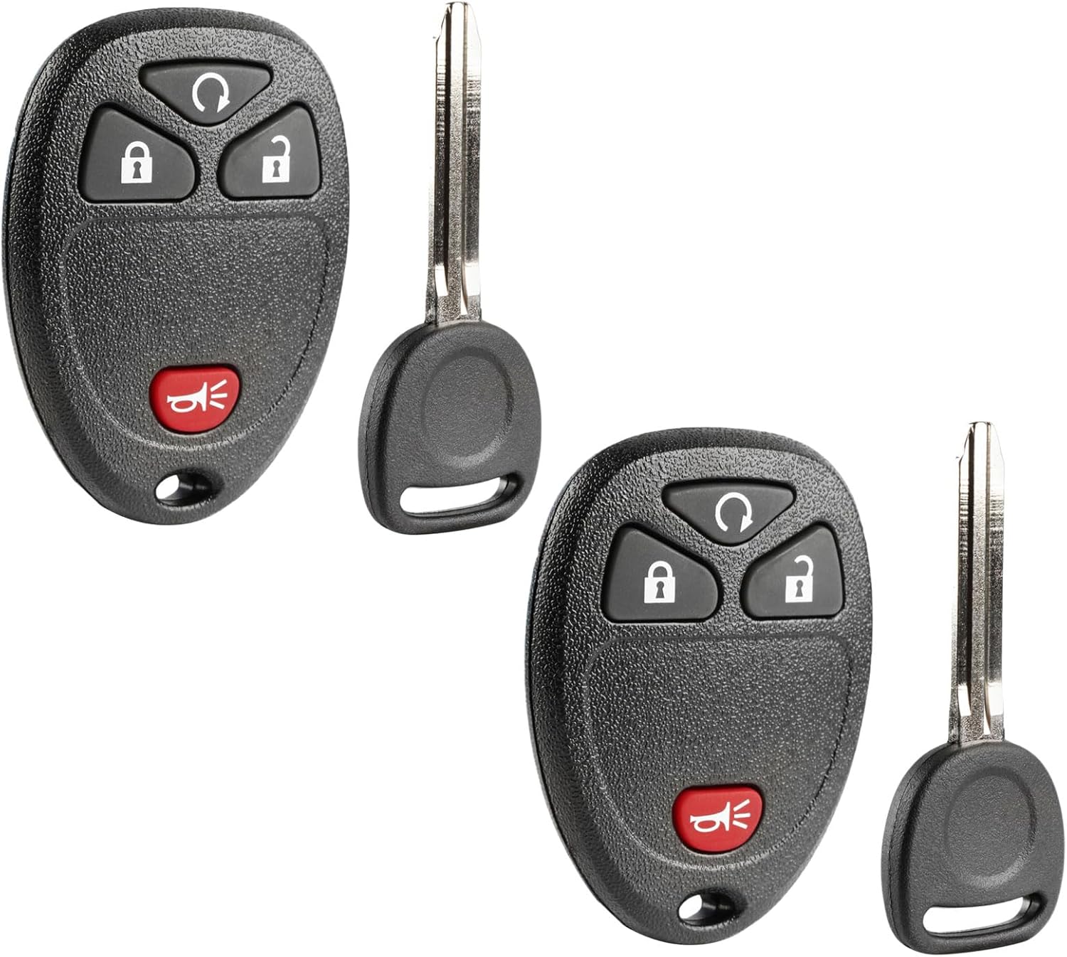 USARemote 2X Keyless Entry Remote Fob with Replacement Ignition Key for 2006-2011 Buick Terraza Chevrolet HHR Uplander Pontiac Montana Saturn Relay (15114374, B111-PT)