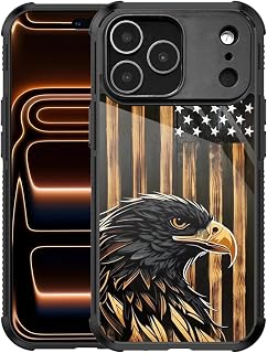 Case for iPhone 17 Case,Eagle American Flag Case for iPhone 17 Design for Men Boys [Anti-Scratch] Non-Slip+Shockproof Rugged TPU Protective Case