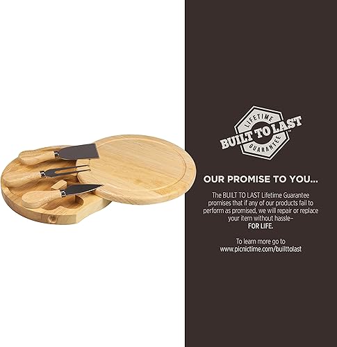 Miniatura 9 de Toscana - A Picnic Time Brand Brie Tabla de cortar y herramientas Juego de tablas de queso, tamaño único, madera de caucho