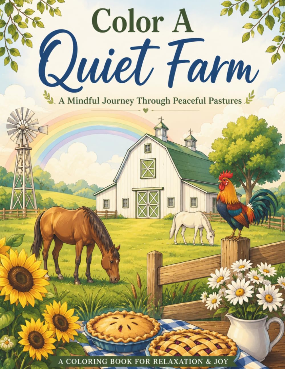 Color A Quiet Farm: A Mindful Coloring Journey Through Peaceful Pastures (The Quiet Coloring Series - Color in Nature for Relaxation)