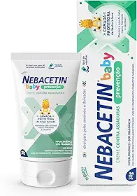 Creme Contra Assaduras Nebacetin Baby Prevenção - Pele Macia Hidratada e Saudável, Para Peles Sensíveis e Delicadas, Creme de Assadura Bebê - 30g