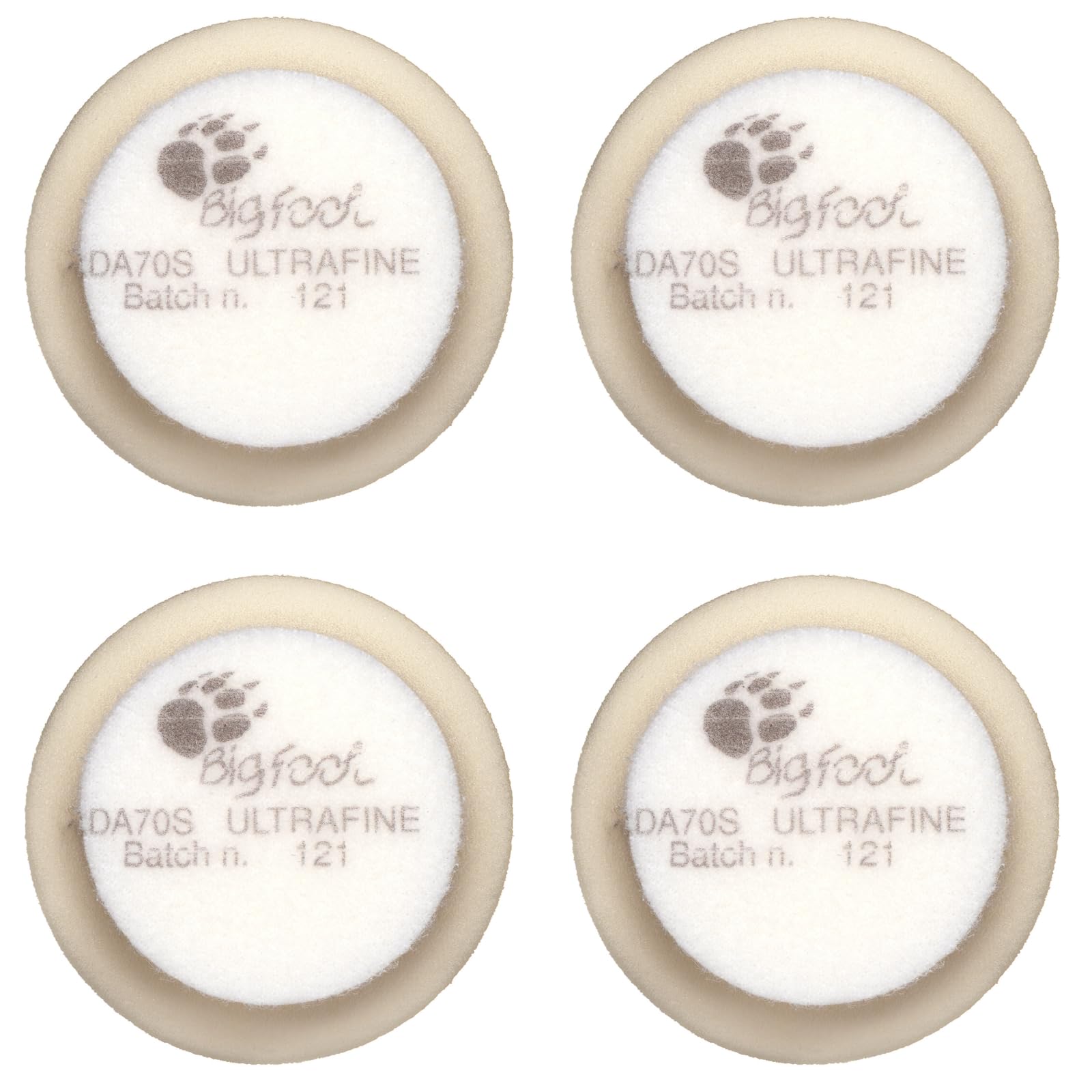 RUPES 9.DA70S/4 Pack of 4 White D-A Ultra-Fine Polishing Foam Pads 70mm | Ideal for Paint Correction &amp; Gloss Enhancement | Removes Extremely Fine Defects | Compatible with 2.75" Backing Plate