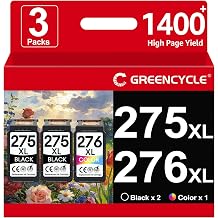 275XL 276XL Ink Cartridge Combo Pack Compatible for Canon PG-275XL CL-276XL