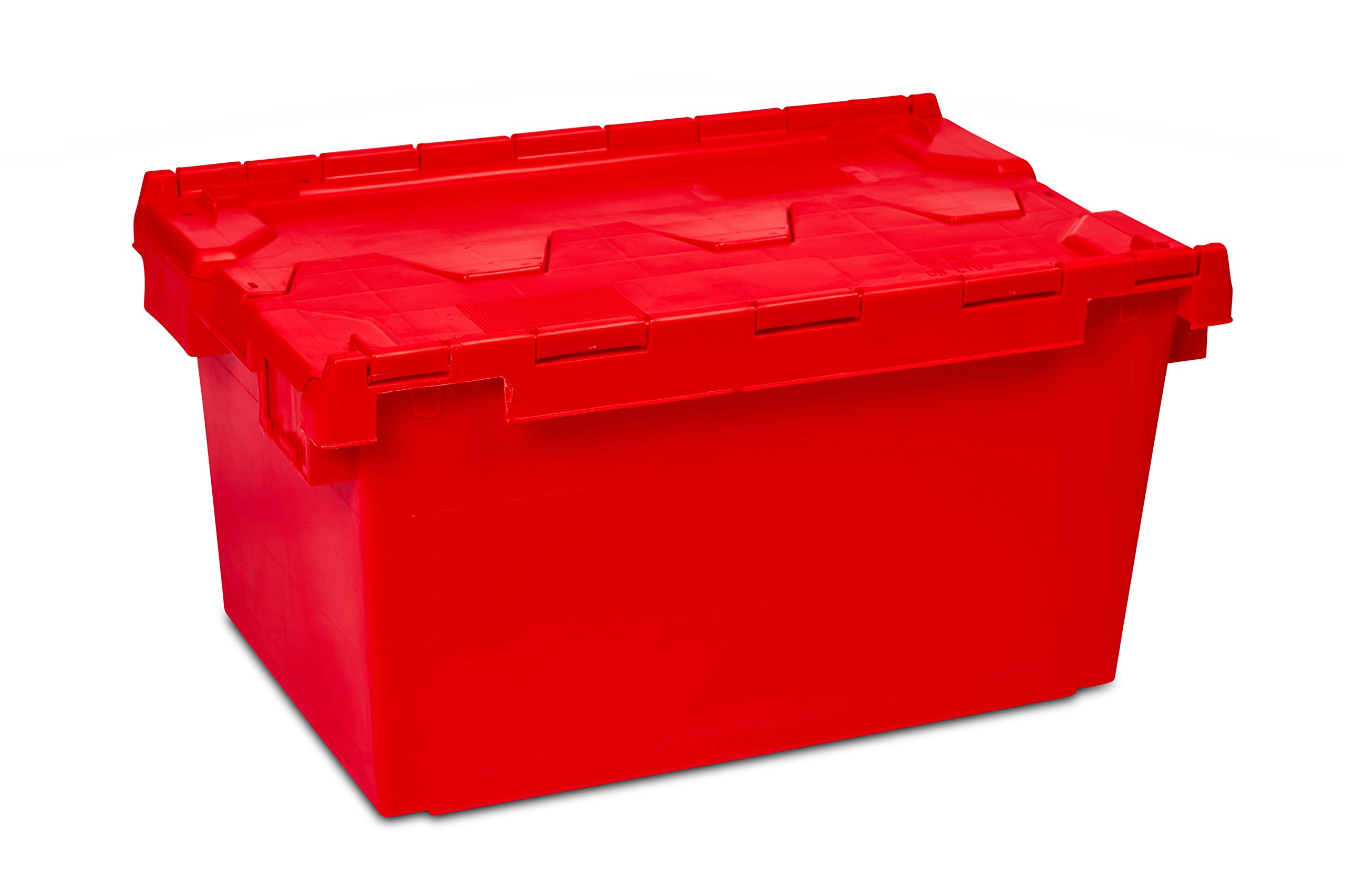 5x New 80 Litre Red (Not Recycled) Plastic Storage Boxes Crates Totes