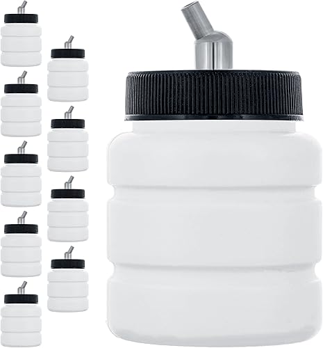 Miniatura 11 de Master Airbrush TB-001 - Botellas vacías de vidrio de 3/4 onzas (22 cc) con tapas de plástico, frascos de repuesto, botellas de almacenamiento