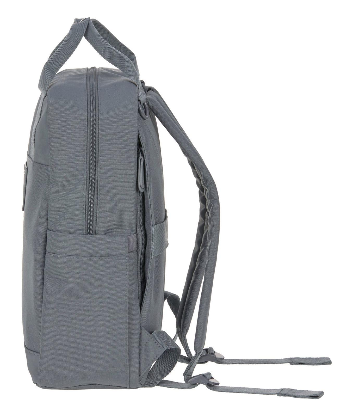 LÄSSIG Luiertas, aankleedmat, kinderwagenbevestiging, flessenhouder duurzaam geproduceerd/GRE rolltop rugzak, bruin (chinnamon) : Lässig