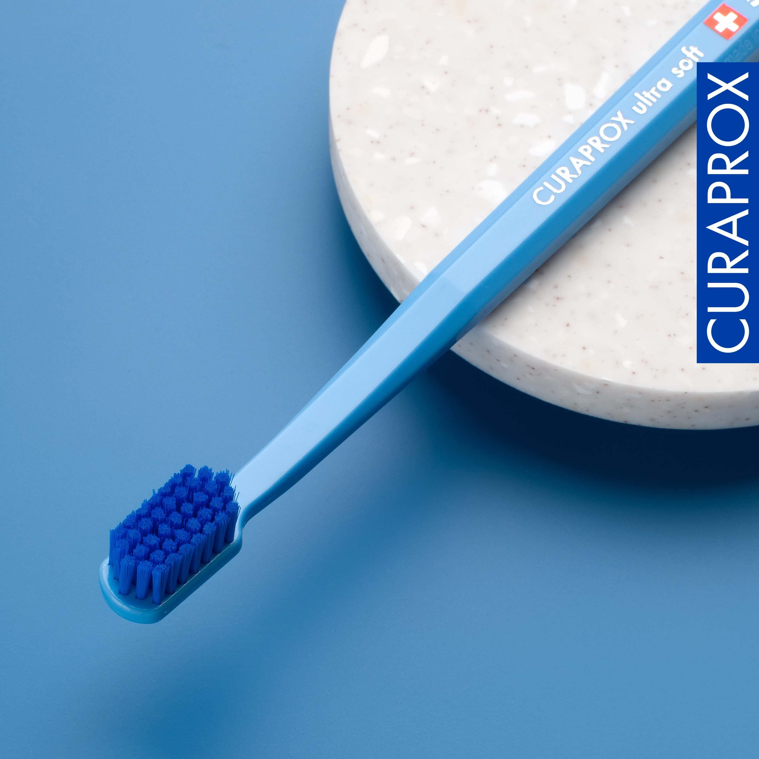 Curaprox CS 5460 Ultra Soft, Jasnoniebieski-Niebieski, Swiss Made | Pielęgnacja Zębów I Dziąseł, Super Miękkie Włosie Curen® Do Delikatnego Czyszczenia, Pojedyncza