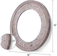 Vista 4 de Tanmicoshomy Espejo de pared rectangular irregular de madera con marco de madera de borde vivo, asimétricos de 20 x 28 pulgadas, espejos de tocador