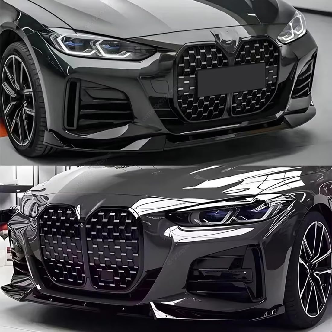 Frontspoilerlippe für Autostoßstange für BMW 4 Series G26 420i 430i i4 M50 2021-2024,Frontspoilerlippe,Bodykit