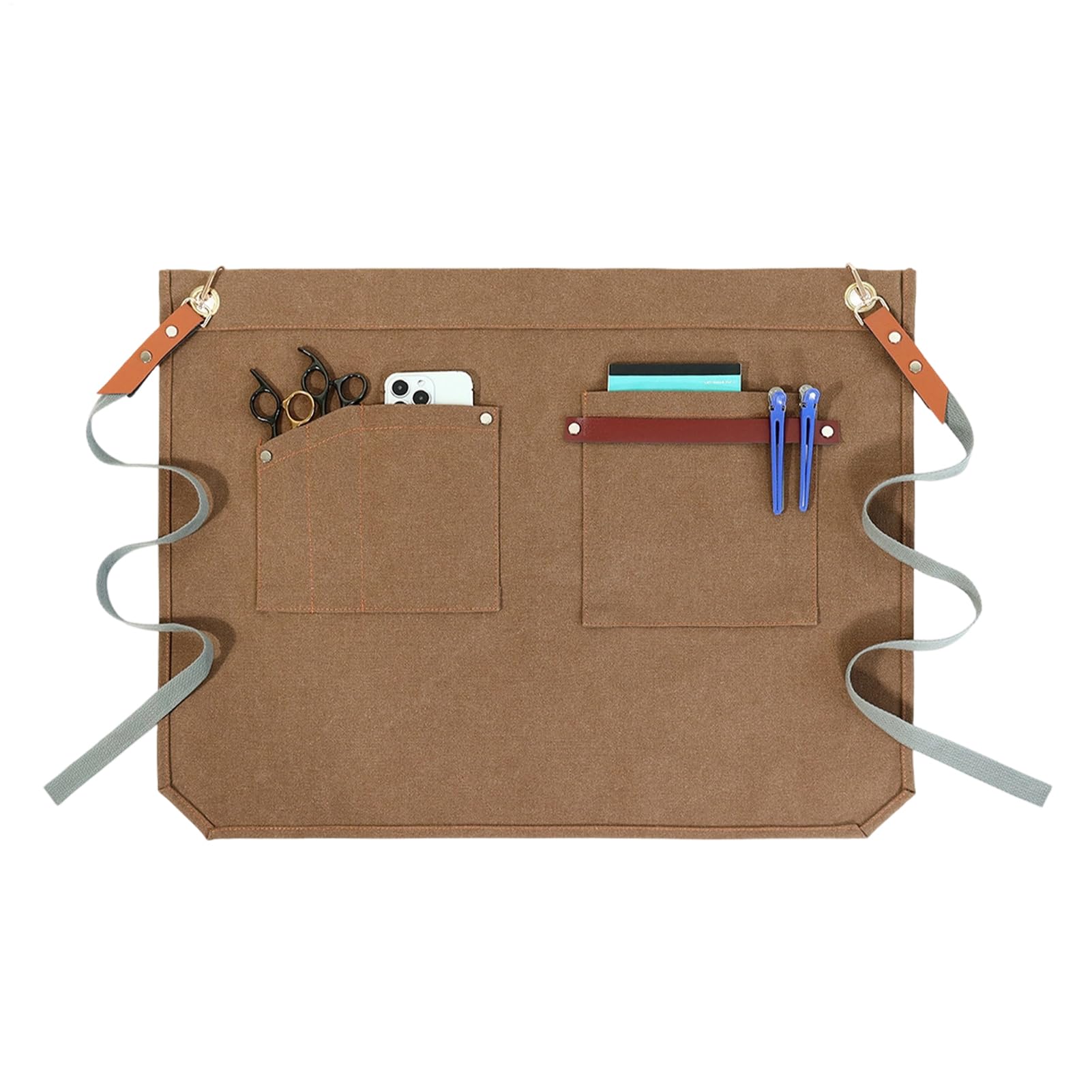 Tablier avec poches, ustensiles de travail et nettoyage pour service | Tablier de taille avec poches pour cuisine, maison, café, restaurant, appartement, maison de campagne, serveurs, serveuses