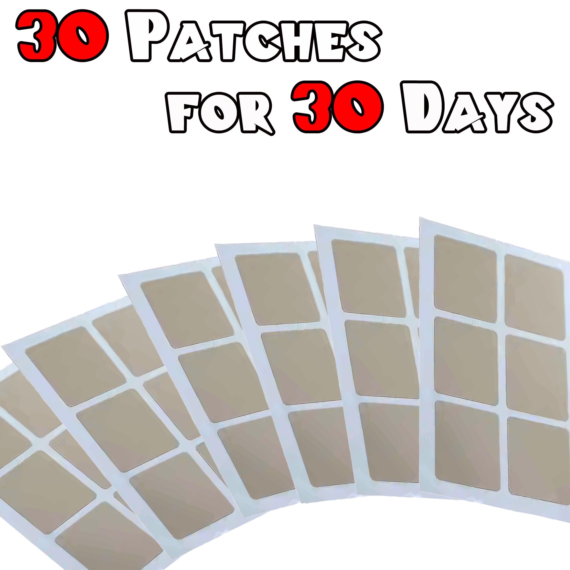 Focus Patch - 30 Day Supply of Natural Brain Function Support Patches with D3, A, B9, B1, B2, B3, B6, B7 (Biotin), Zinc Citrate and B12, Plant-Based, Water-Resistant, Enhances Concentration & Memory — Amazon image 2
