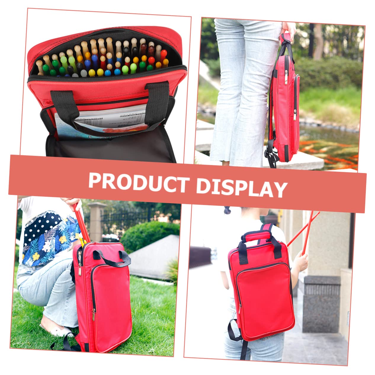 Vaguelly Borsa per Bacchette di Batteria Custodia Porta Bacchette Accessorio per Batteria Design Semplice di Piccole Dimensioni e Leggero Facile da Trasportare